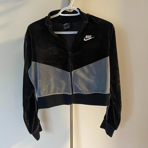 Nike Sportswear Velour Track Jacket Women Size Small - Picture 1 of 5